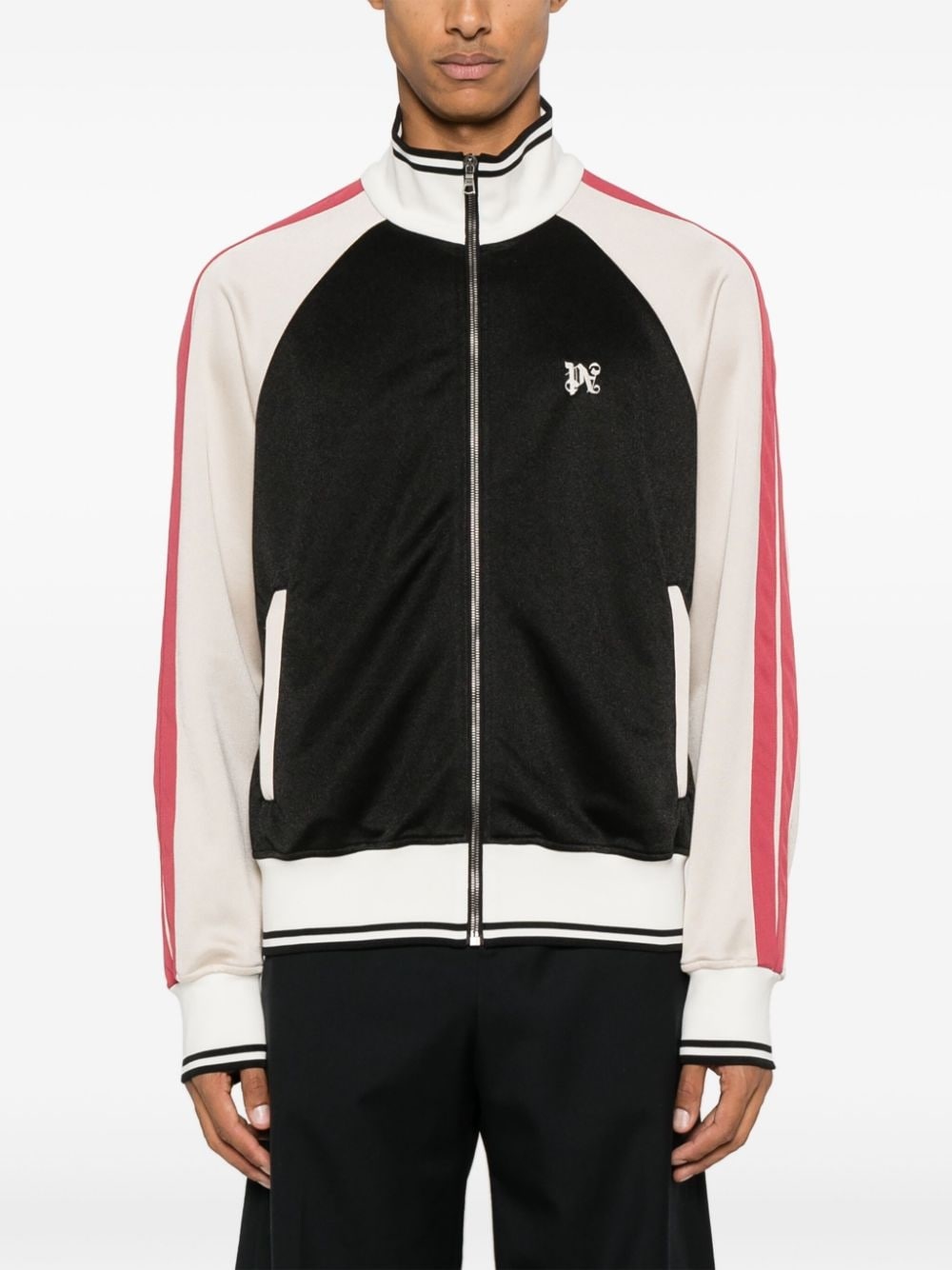 monogram colour-block track jacket - 3