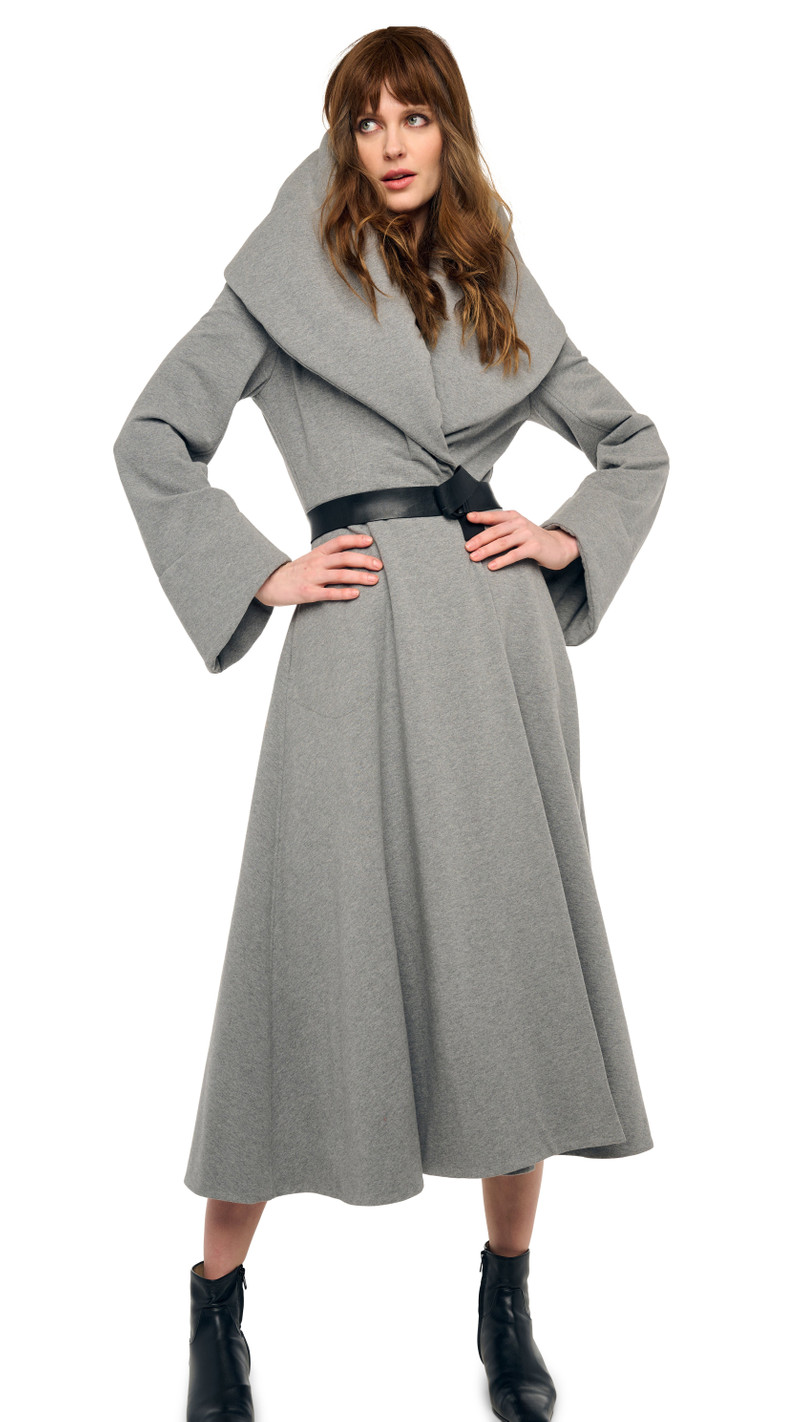 SHAWL COLLAR PEPLUM COAT 4