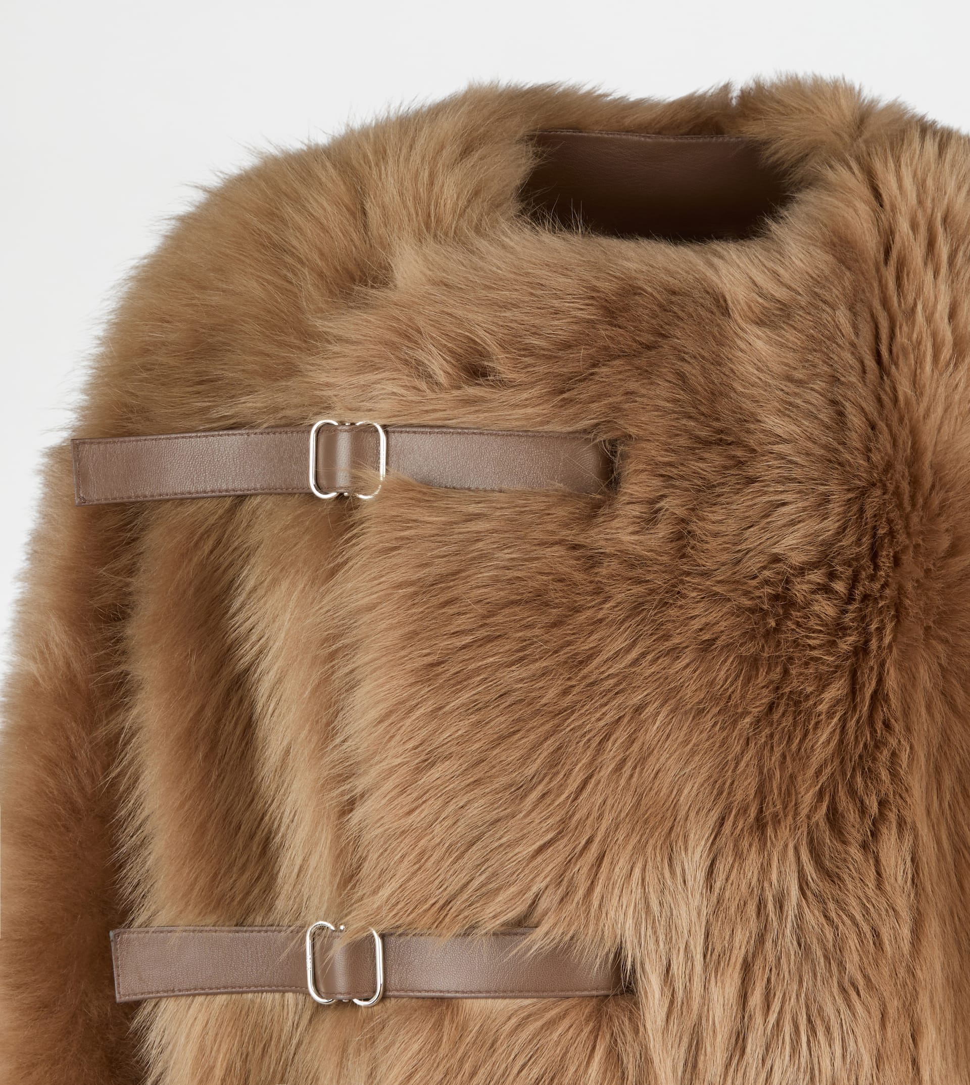 OVER COAT IN SHEARLING - BROWN - 7