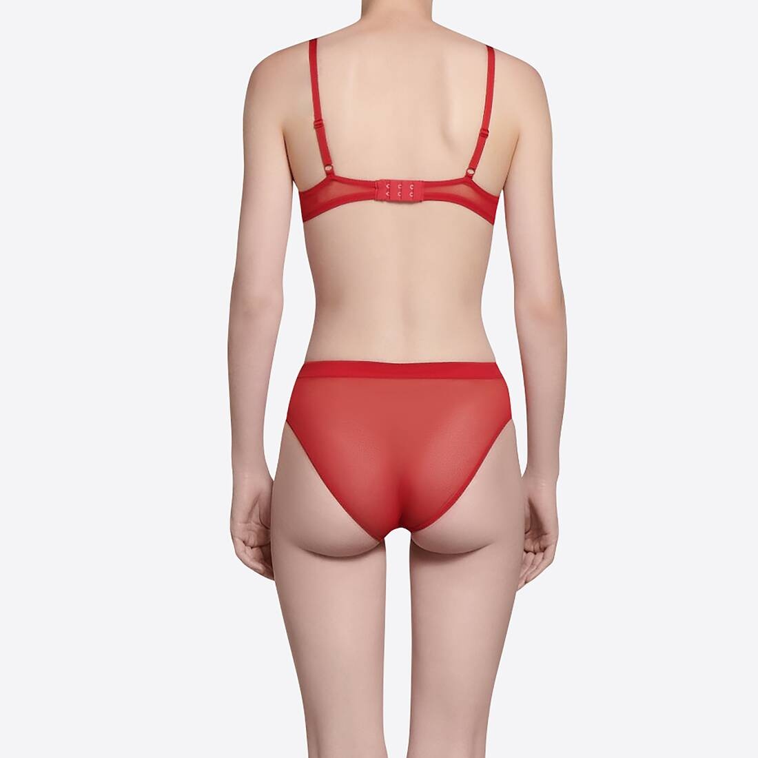 Women's Valentine's Day 22 Mesh Bra in Red - 4