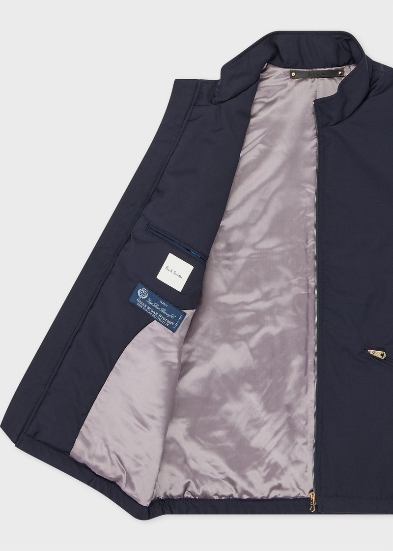 Navy 'Storm System' Wool Gilet 3