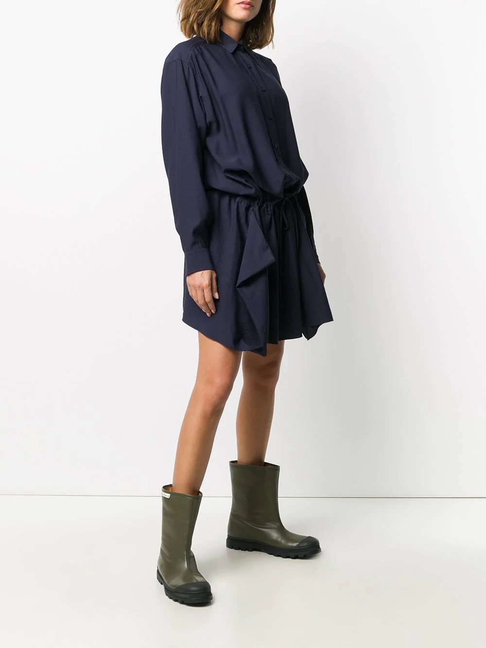 ruffled shirt dress - 3