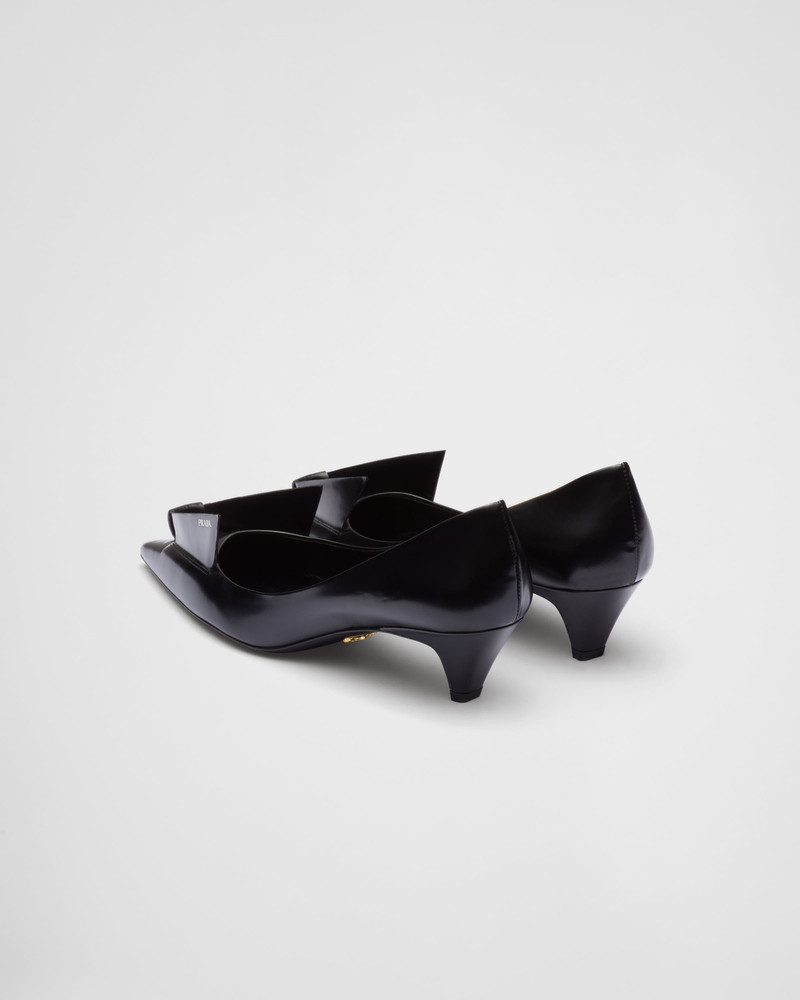 Brushed leather pumps 5
