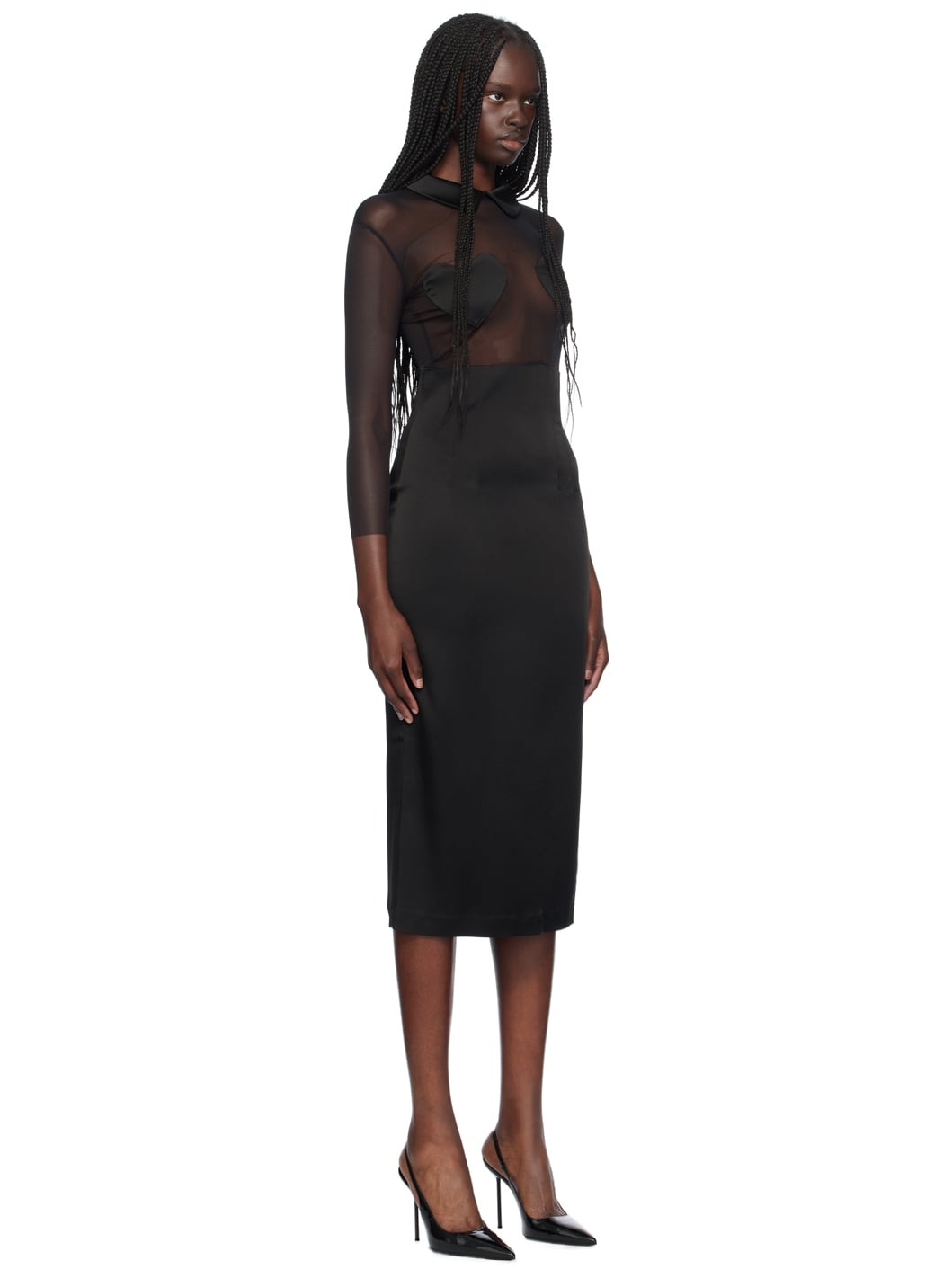 Black Heart Midi Dress - 2