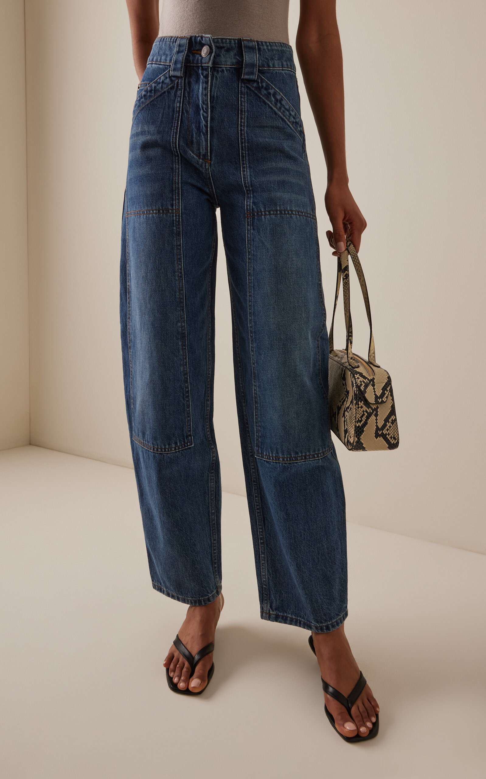 Denim Patch Pocket Pants navy - 3
