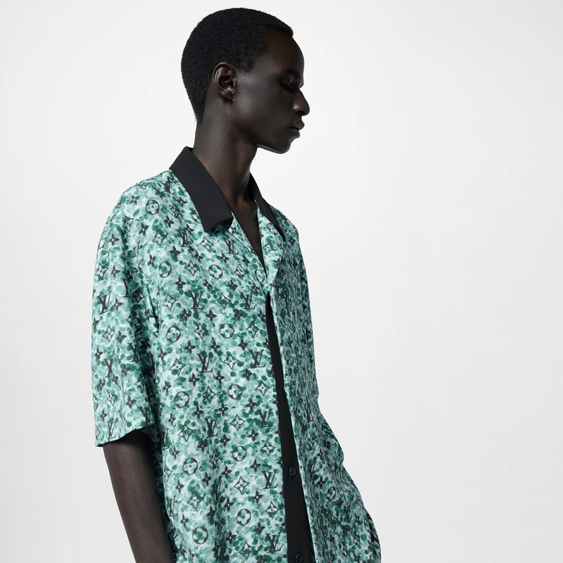 Monogram Crepe Short-Sleeved Shirt 2