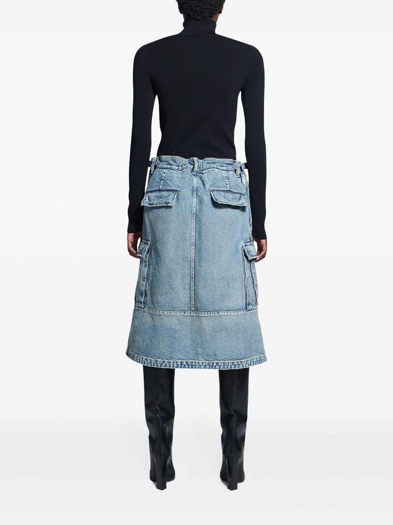 cargo denim midi skirt 4