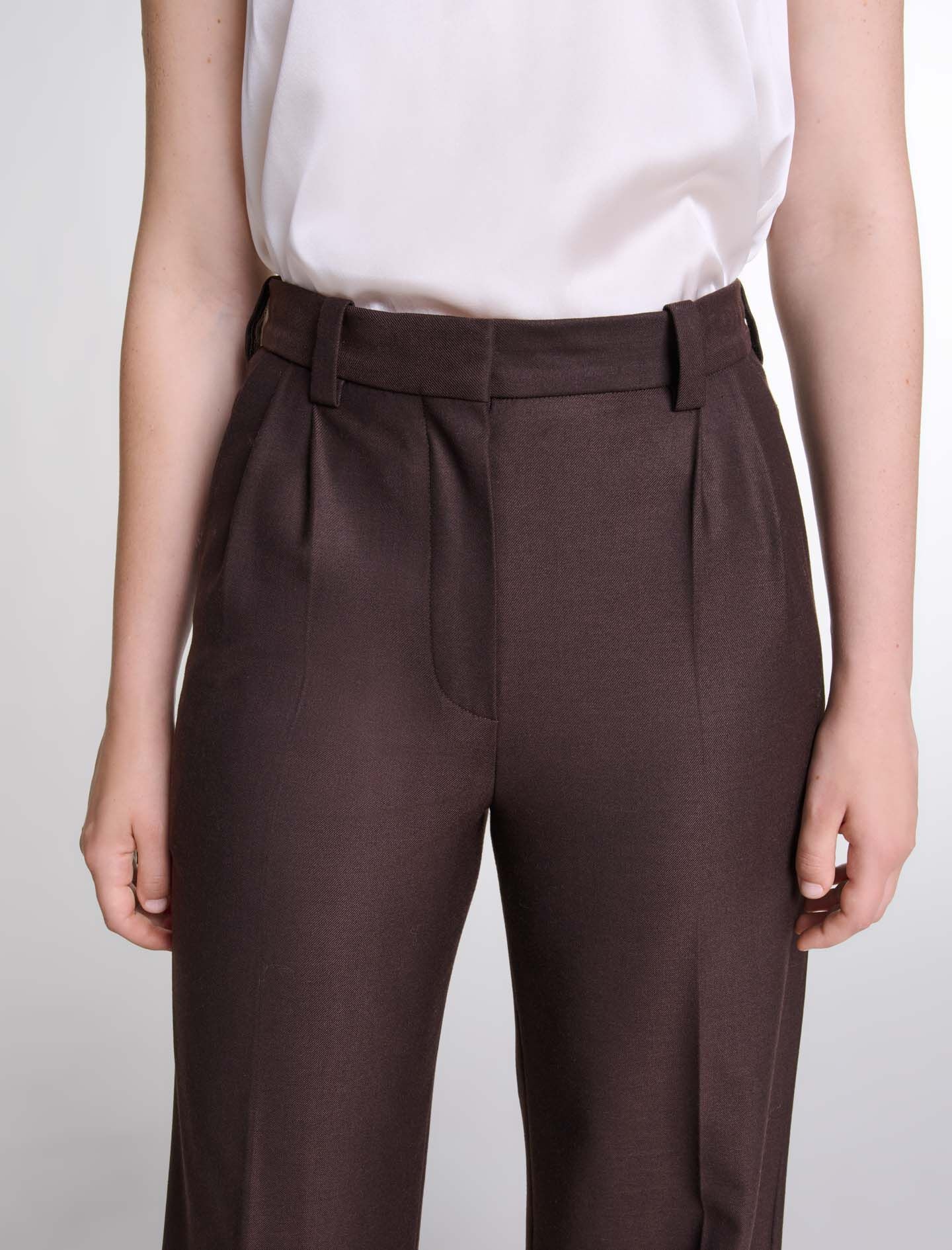 Wide-leg suit trousers - 6