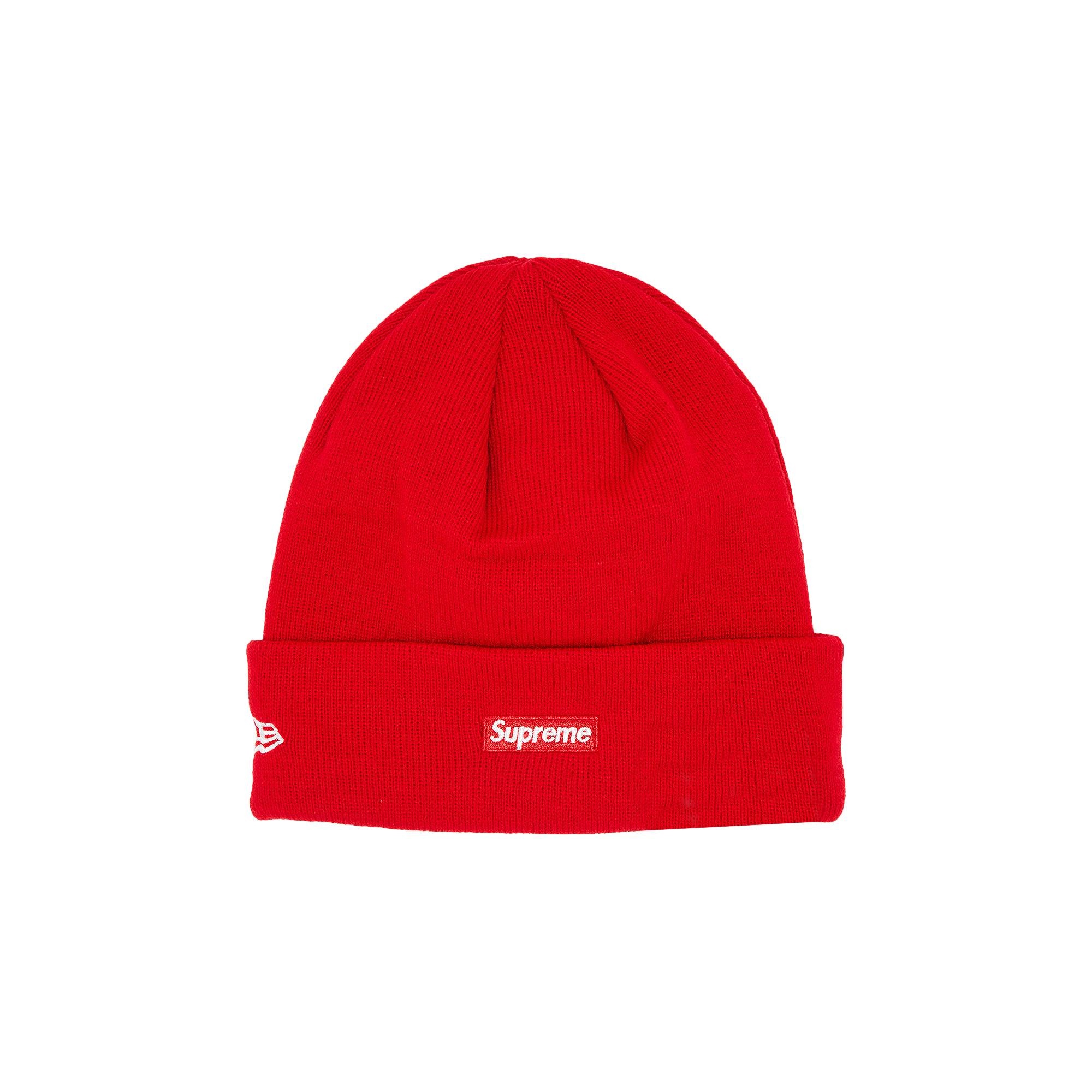 Supreme x New Era Varsity Beanie 'Red' - 2