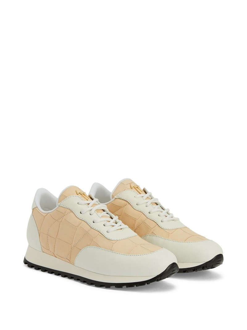 Giuseppe Zanotti Jimi crocodile-effect leather sneakers outlook