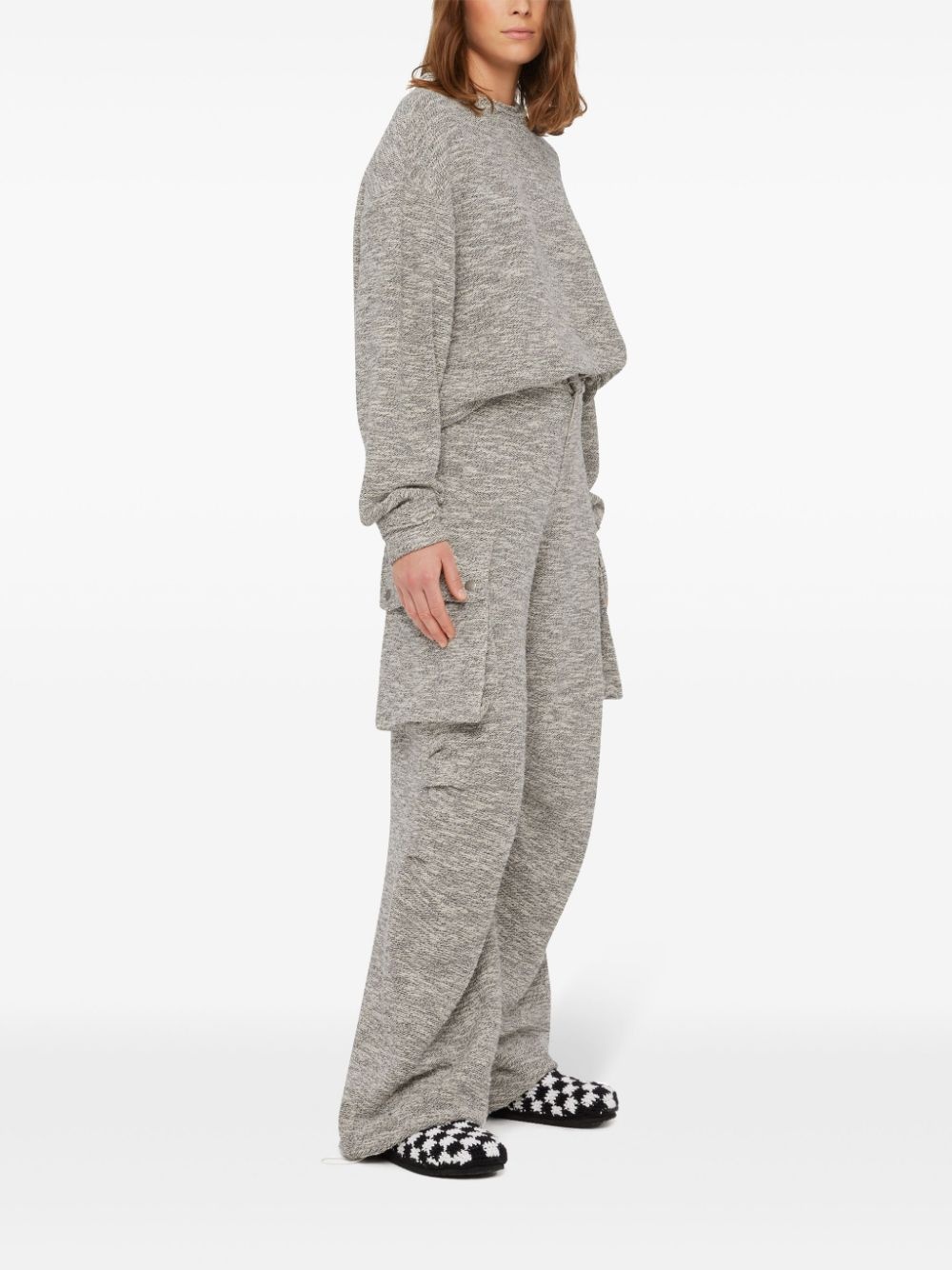 Mouline cotton cargo trousers - 4