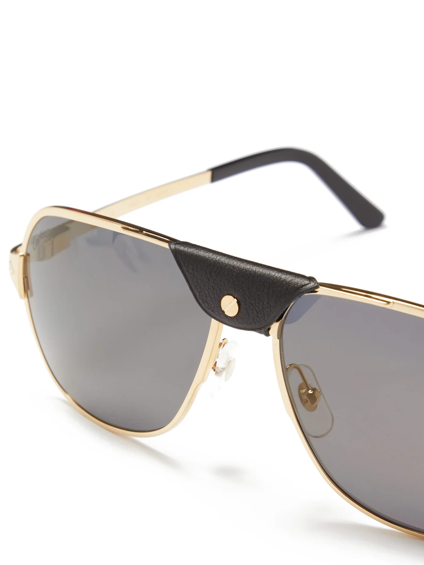 Santos de Cartier aviator metal sunglasses - 6