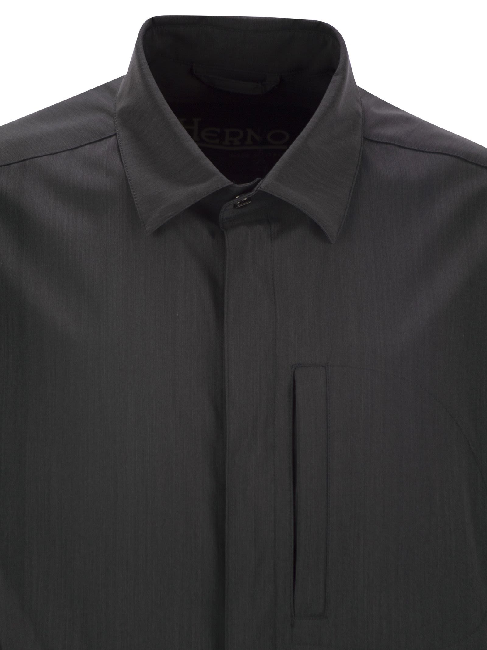 Herno Men Shirt-Cut Jacket In Tech Wool - 4
