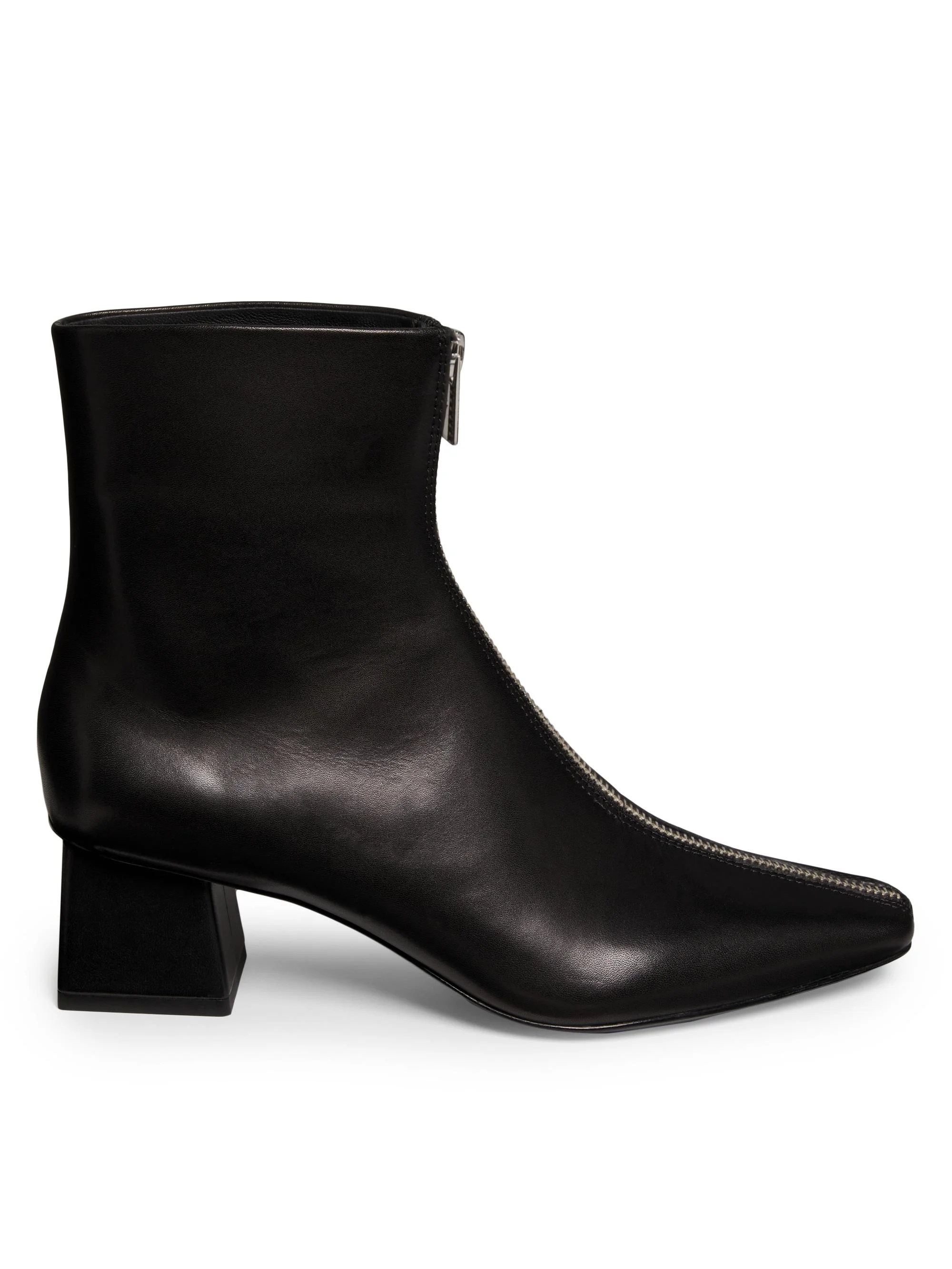 Women's Ryder Zip-Front Leather Boots - Black - 1