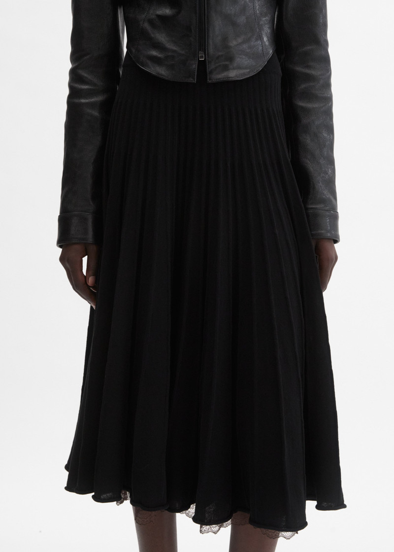 MAGDA BUTRYM Pleated knit skirt in black outlook