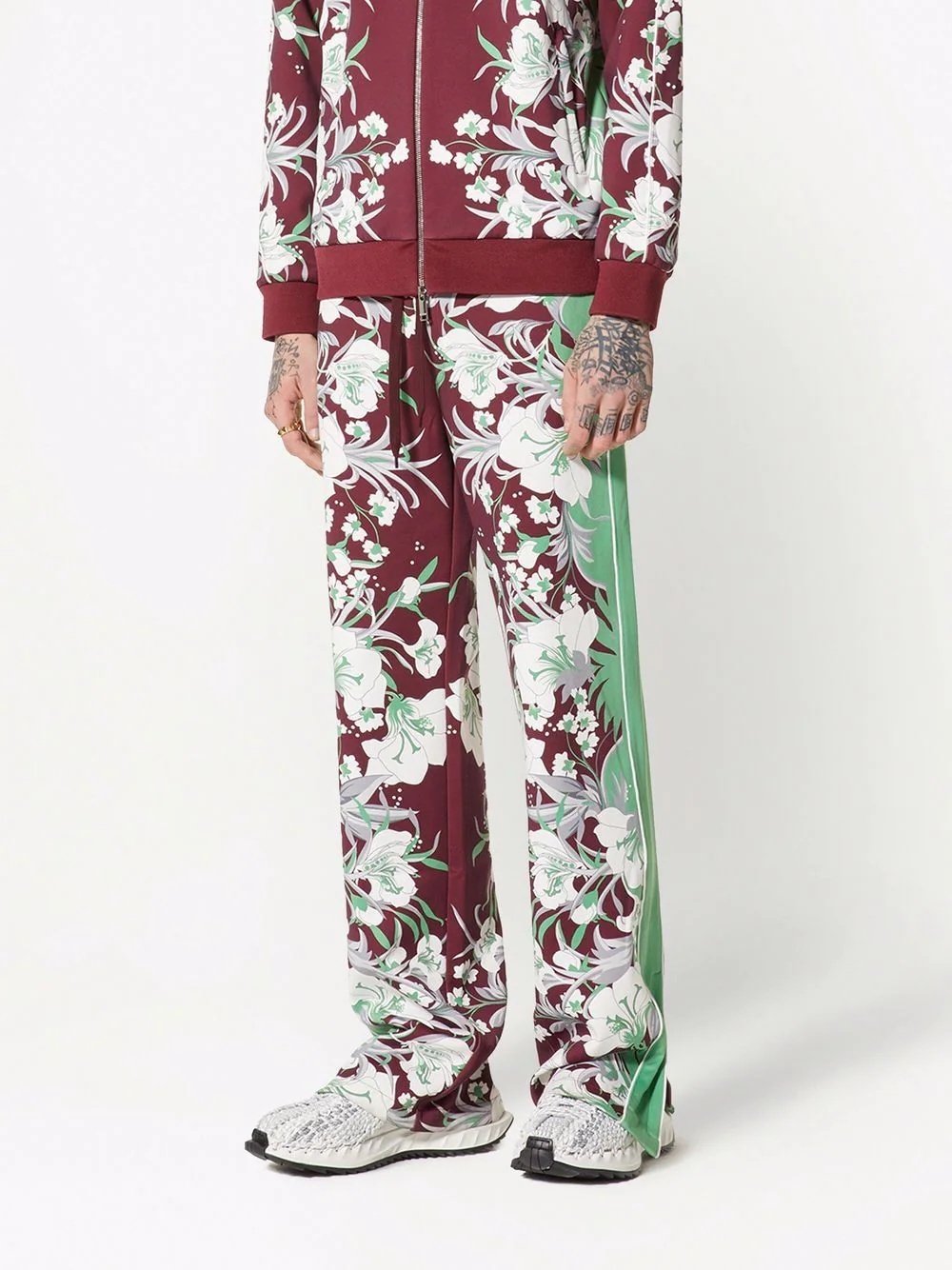 graphic-print straight-leg trousers - 3