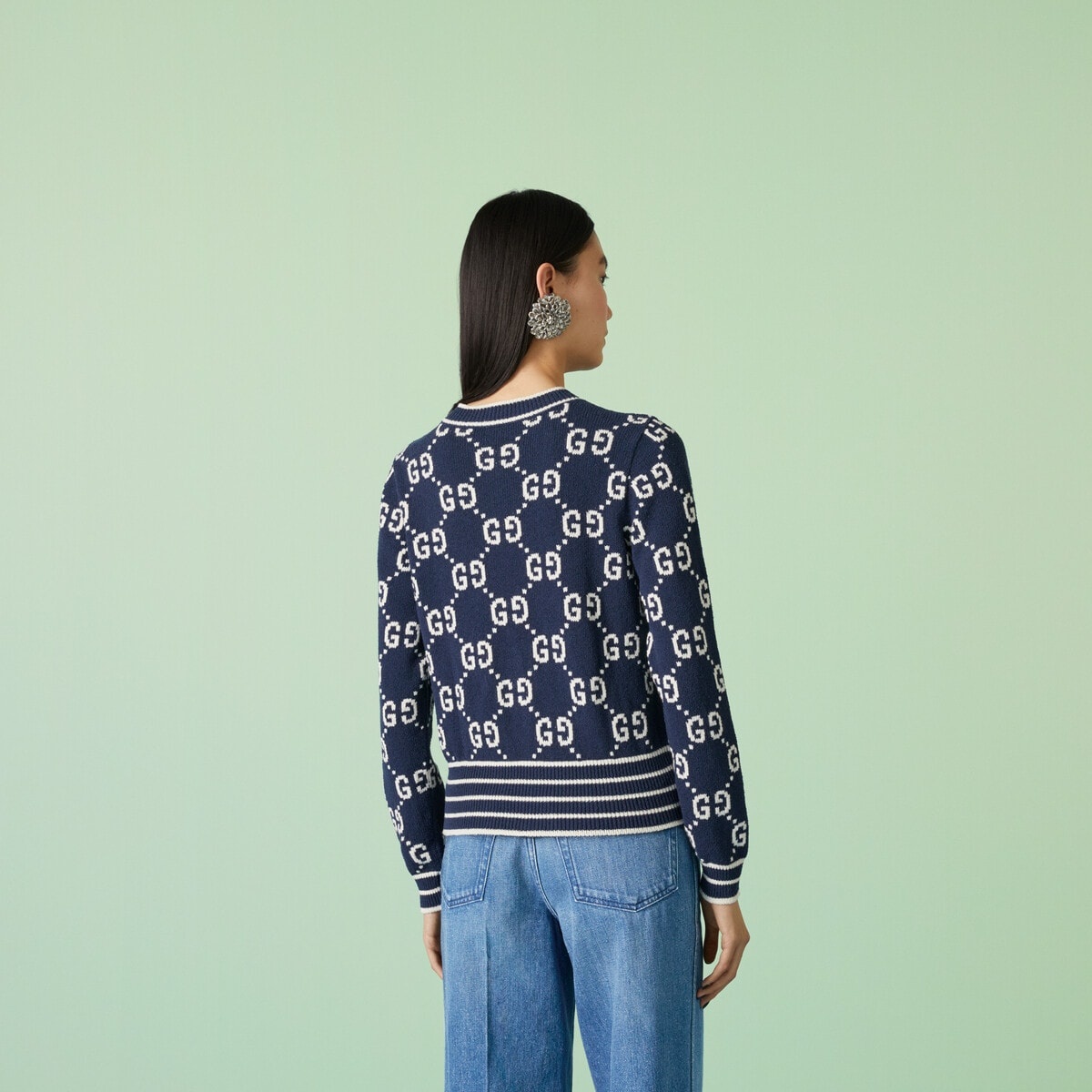 GG cotton jacquard cardigan - 6