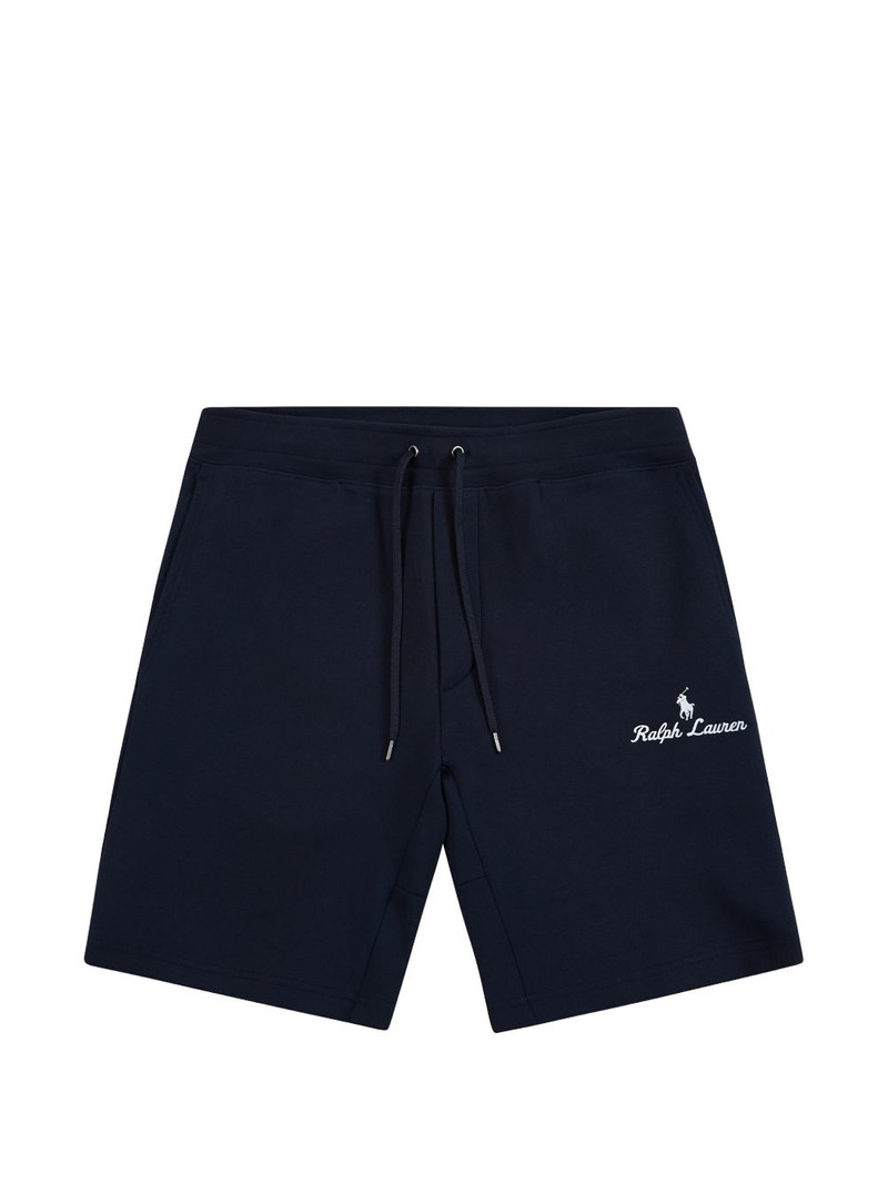 embroidered-logo drawstring shorts 1
