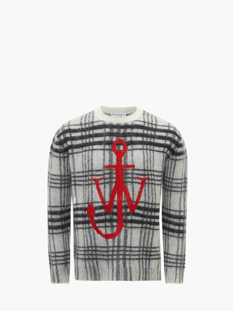 TARTAN CHECK CREWNECK JUMPER - 1