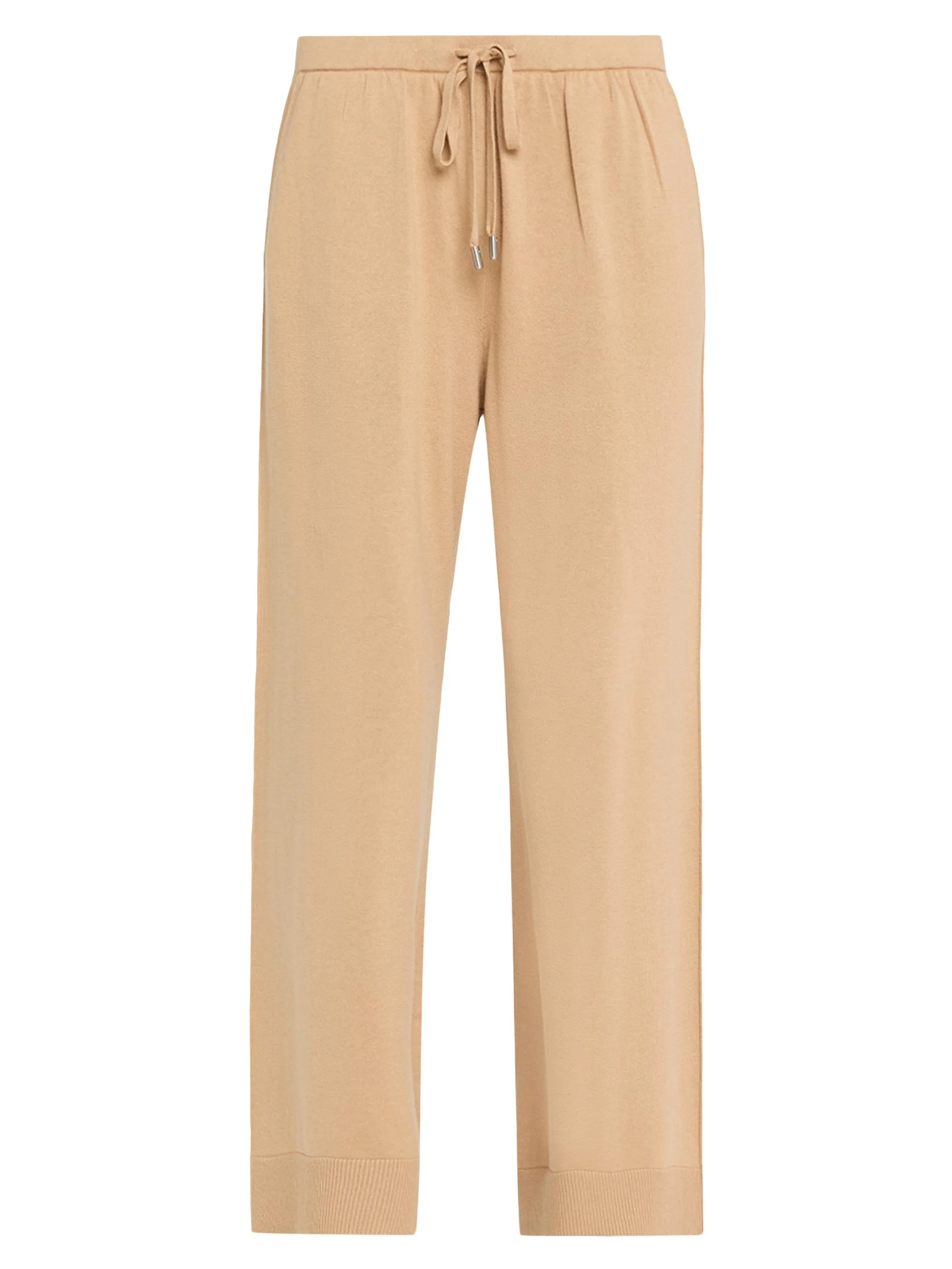 Women's Travel Cotton-Cashmere Drawstring Pants - Light Camel - 1