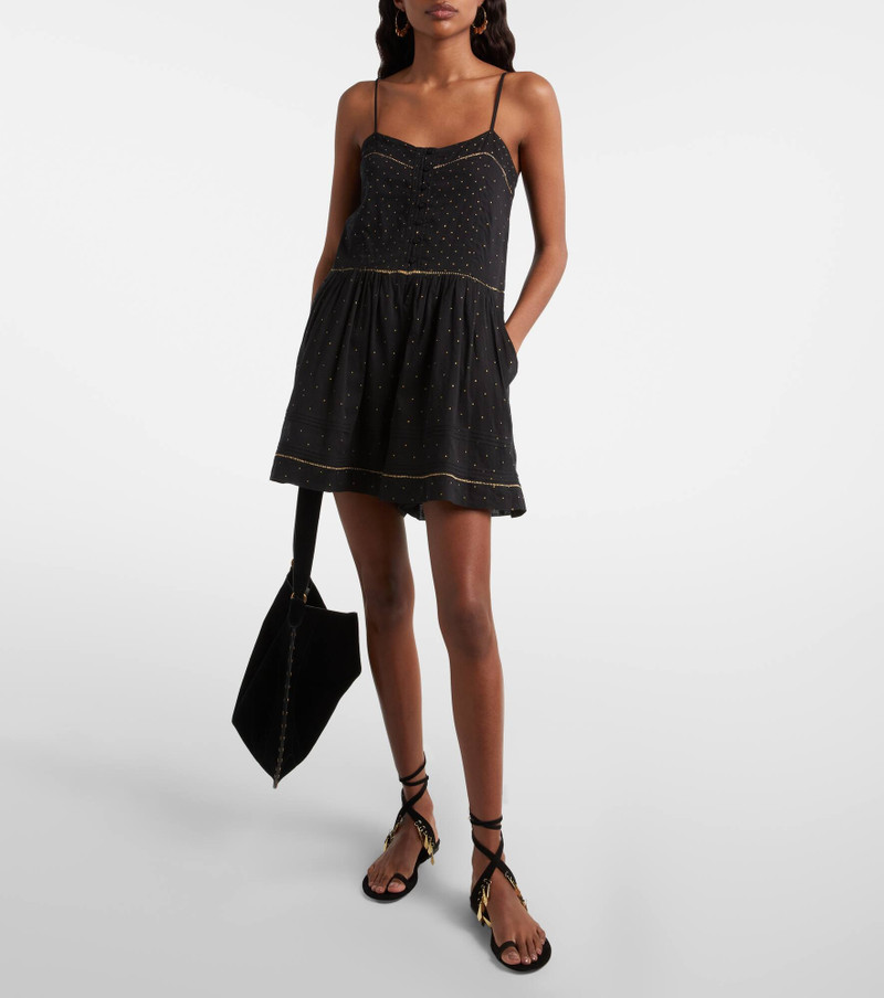 Isabel Marant Étoile Vickie polka-dot cotton romper outlook