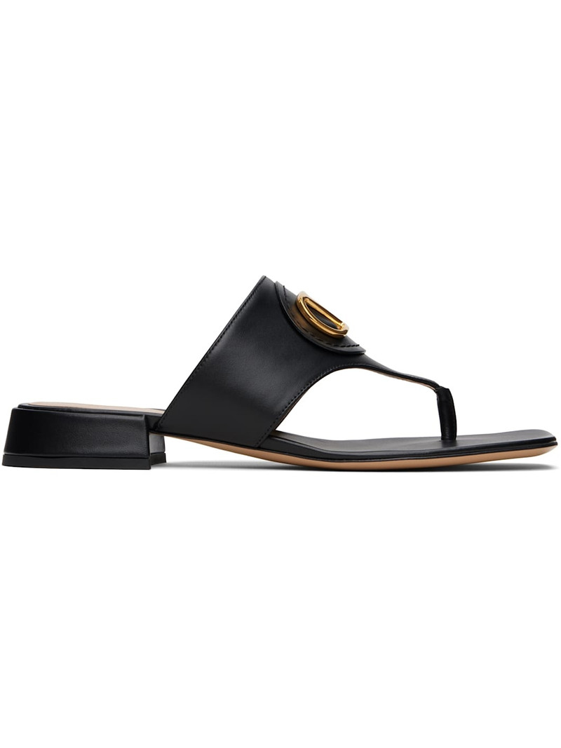 Black VLogo Signature Thong Sandals 1