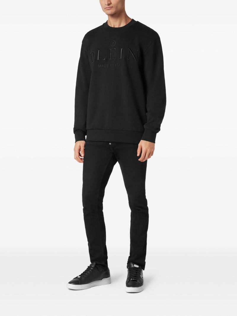 PHILIPP PLEIN logo-embossed sweatshirt outlook