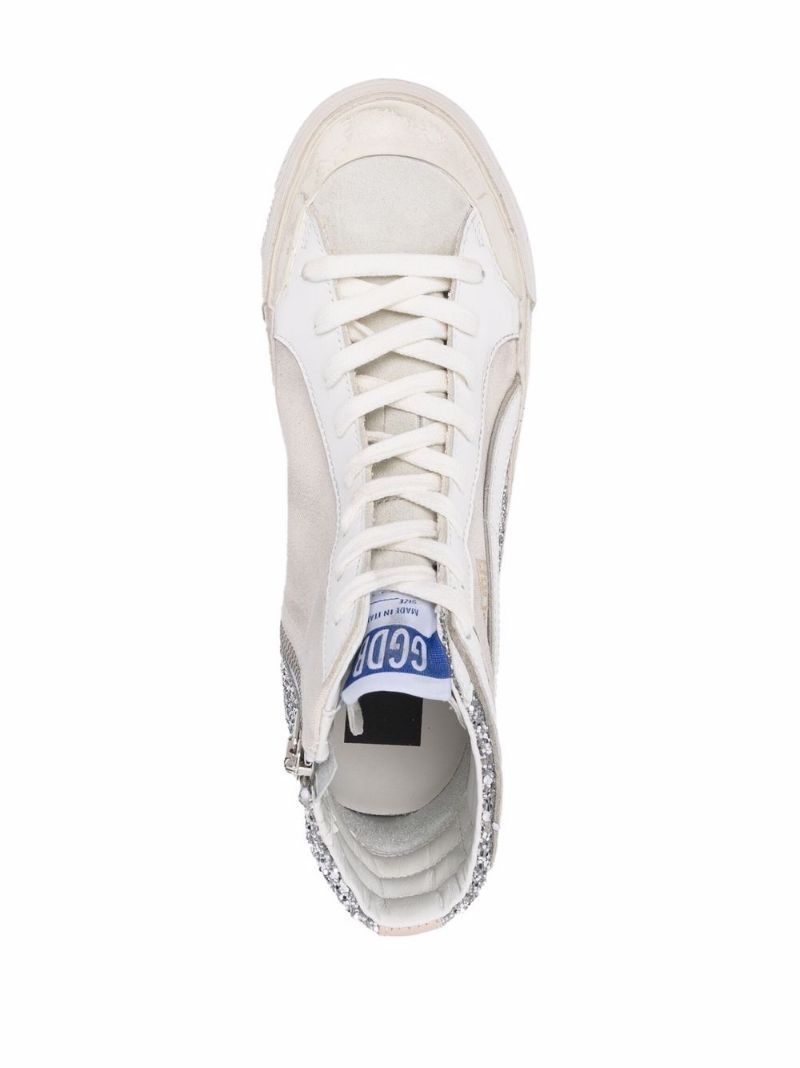 star-patch lace-up sneakers - 4
