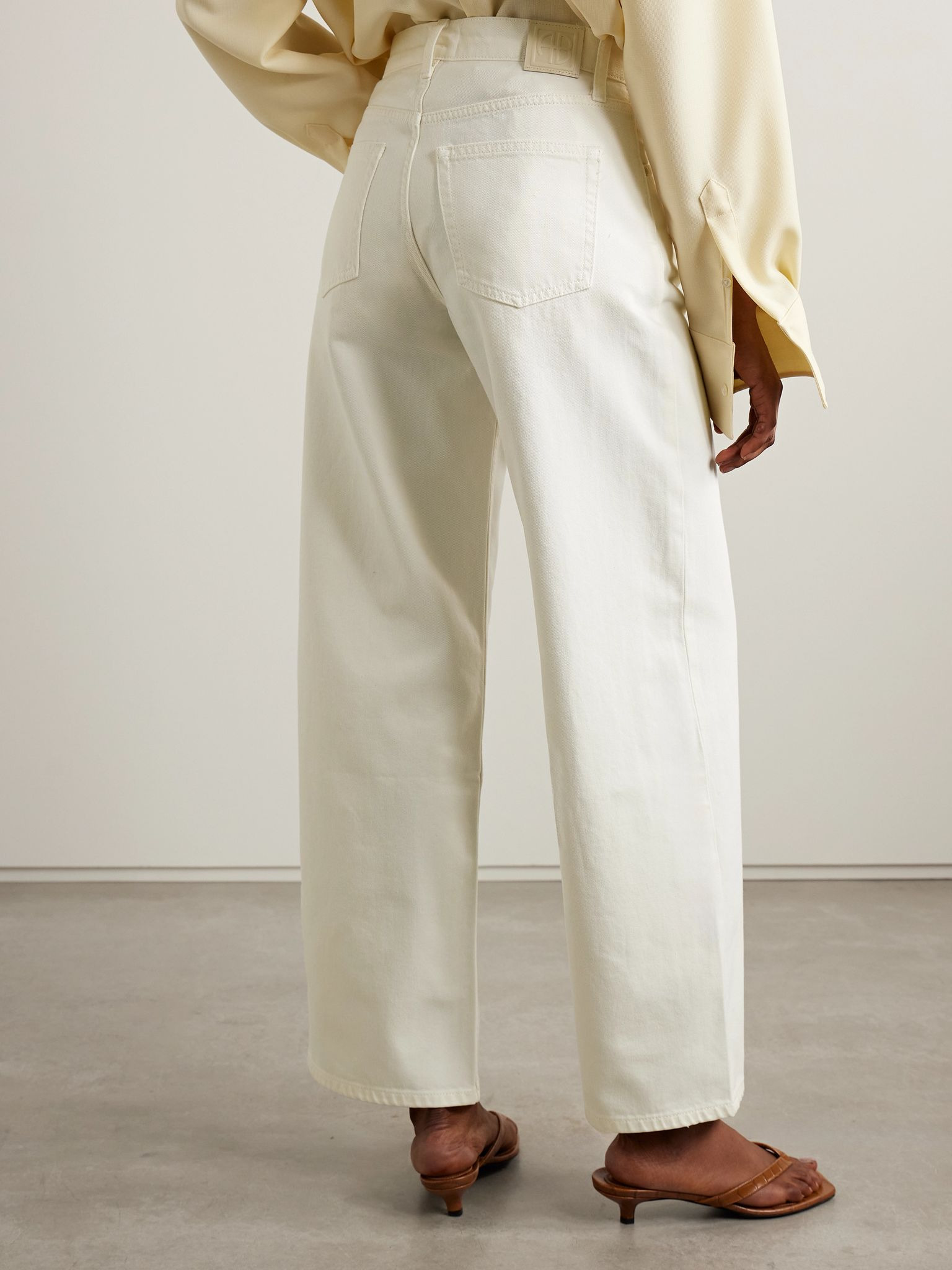 Manon high-rise straight-leg recycled jeans Ecru - 3