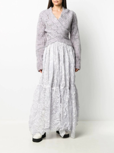 NINA RICCI creased maxi skirt outlook