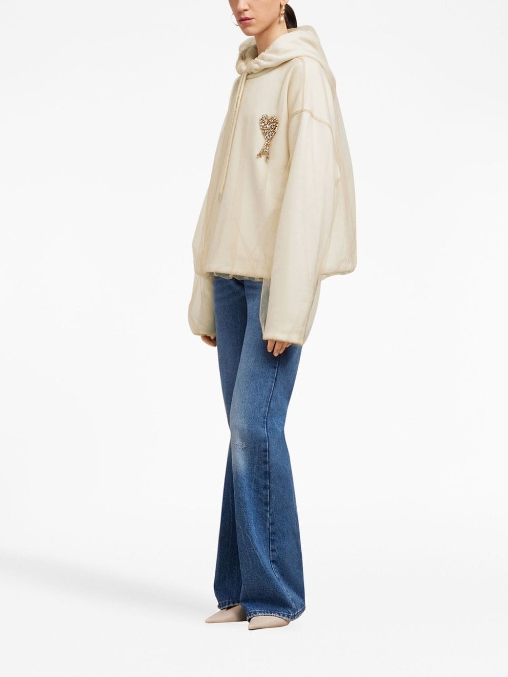 Ami de Coeur tulle hoodie - 2