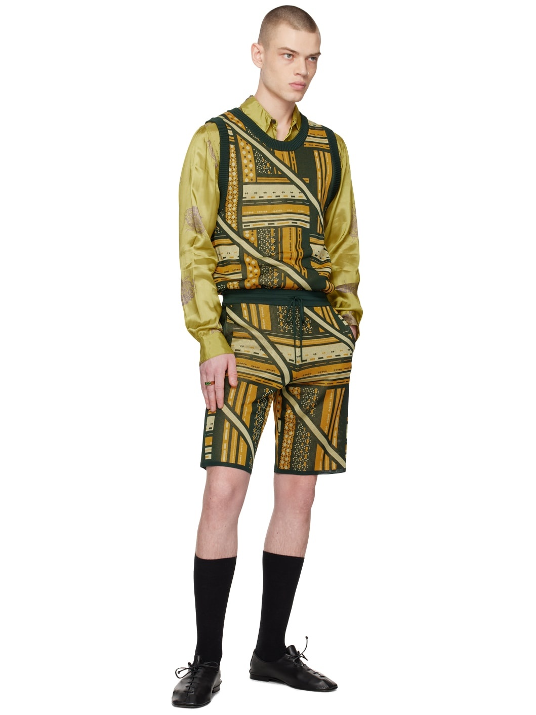 Green & Yellow Kalonji Vest - 5