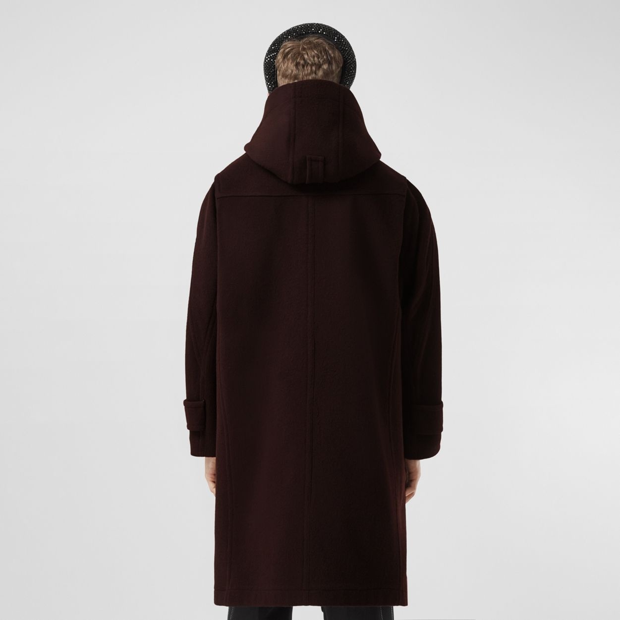 Strap Detail Wool Hooded Duffle Coat - 4