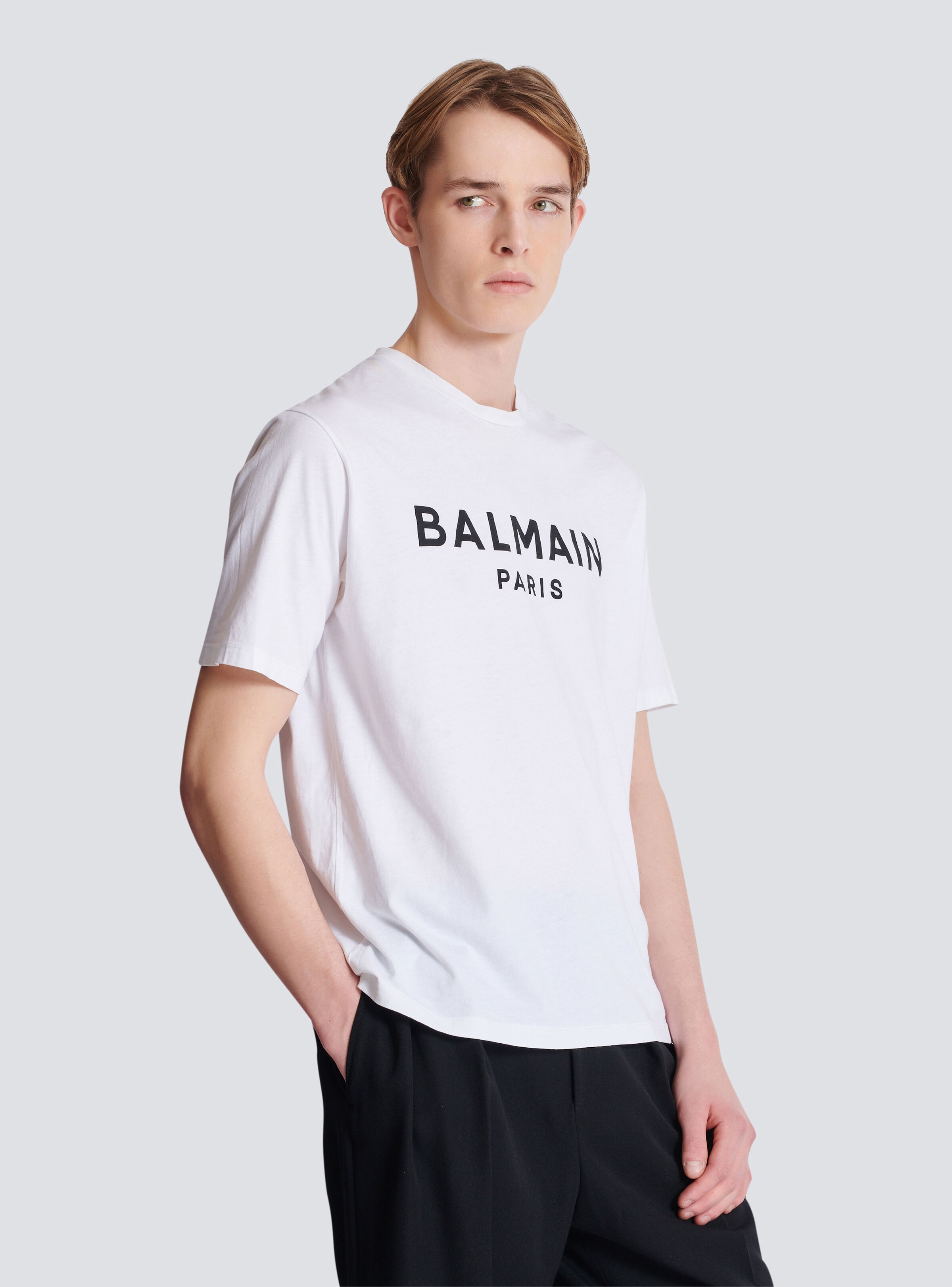 T-shirt with Balmain Paris print - 6