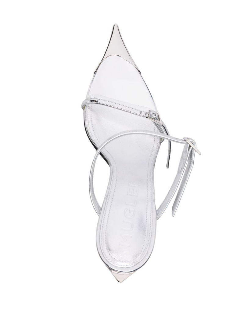 100mm metallic-leather mules 4