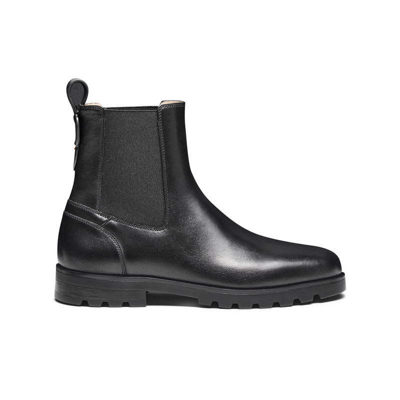 Women’s black leather Chelsea boot - 1