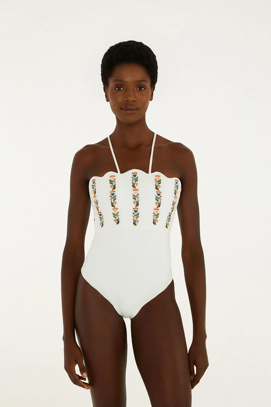 Off-White Stitched Garden Cropped One Piece - 1