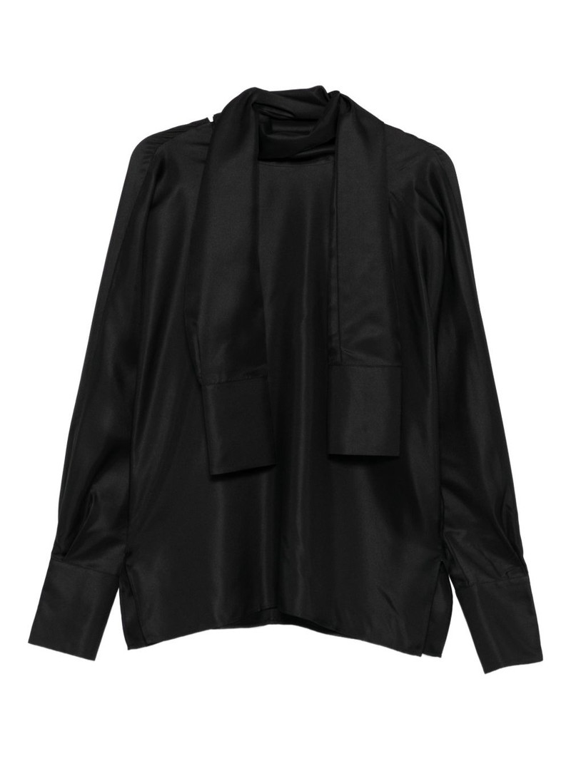 high-neck satin top 1