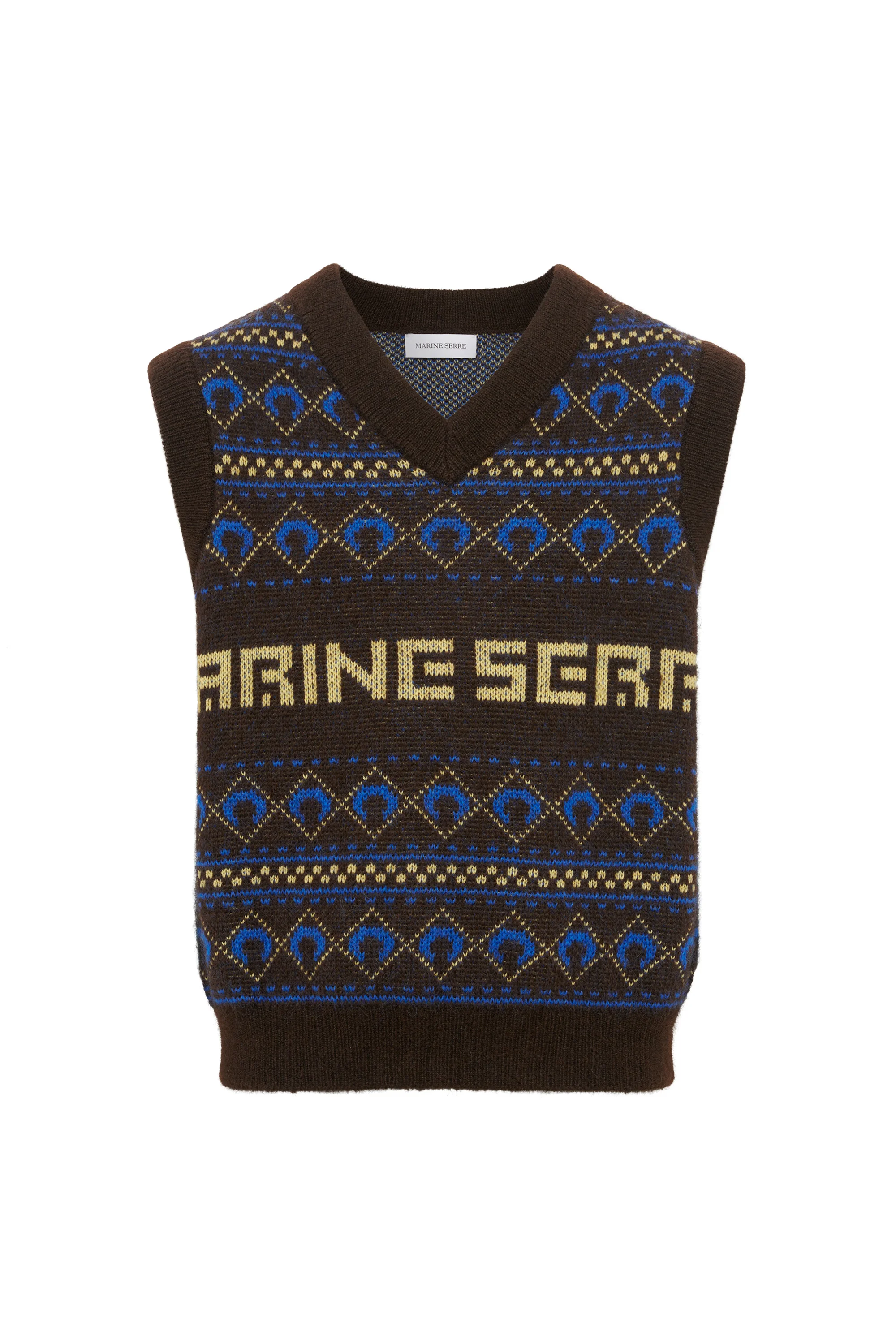 Marine Serre Jacquard Knit Vest - 1