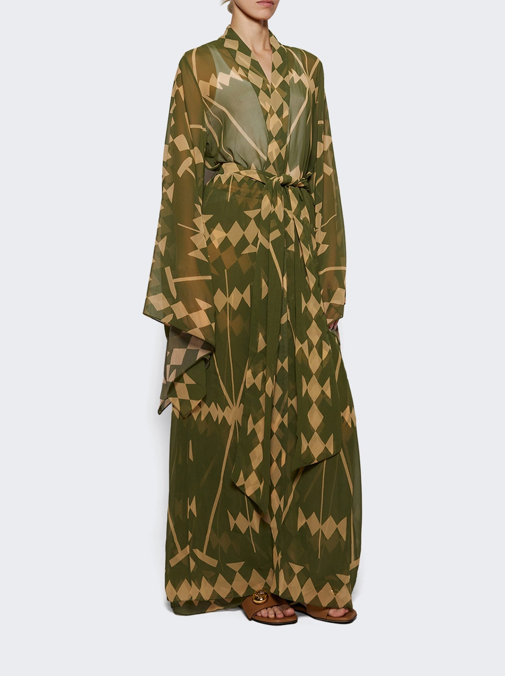 Amazon Kimono Green And Ecru - 2