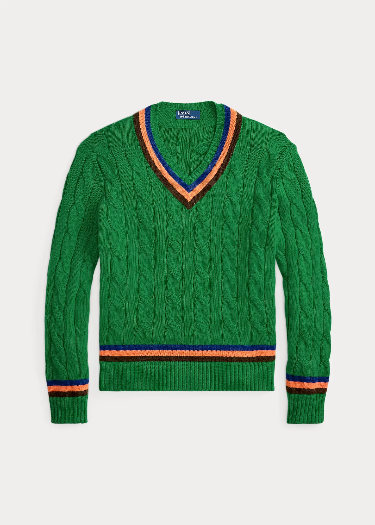 Cable-Knit Wool-Cotton Cricket Sweater - 1