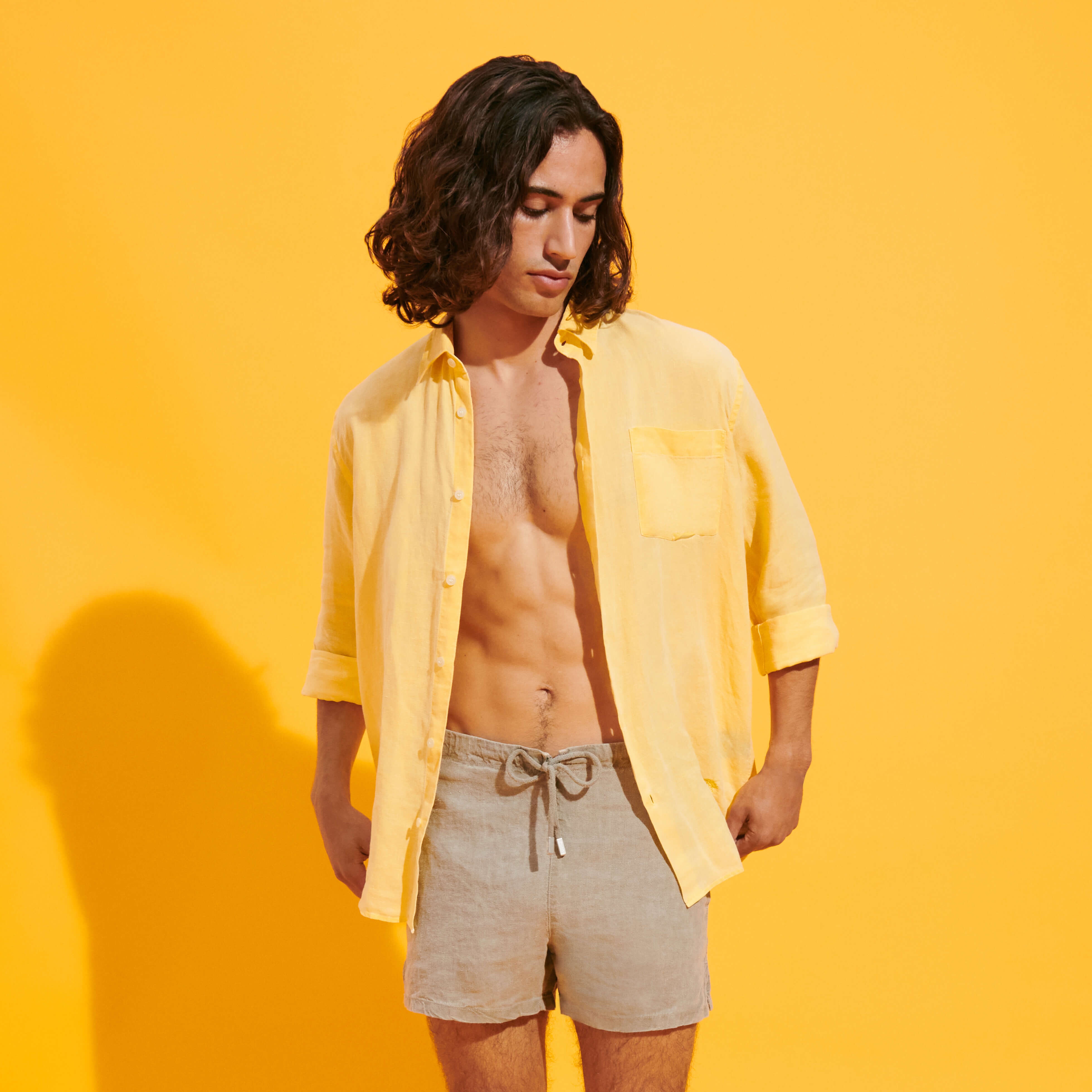 Men Linen Shirt Mineral Dye - 3