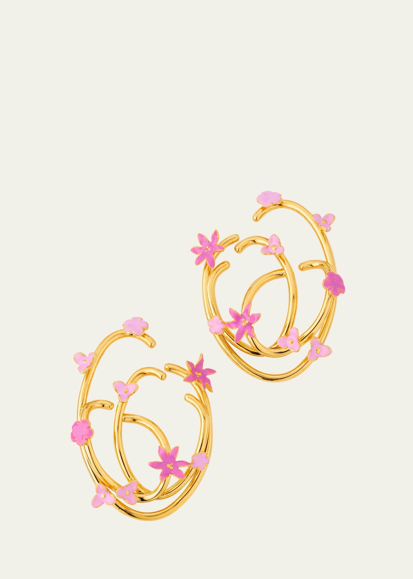 Tangled O Floral Earrings - 1