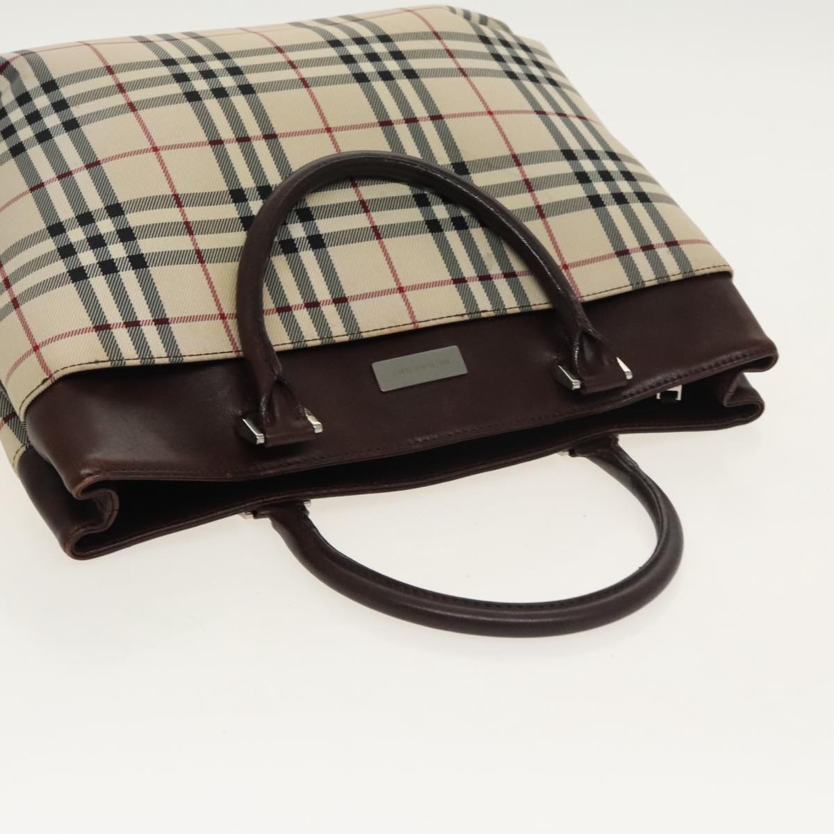 Burberry Nova Check Tote Bag Canvas Beige Brown - 6