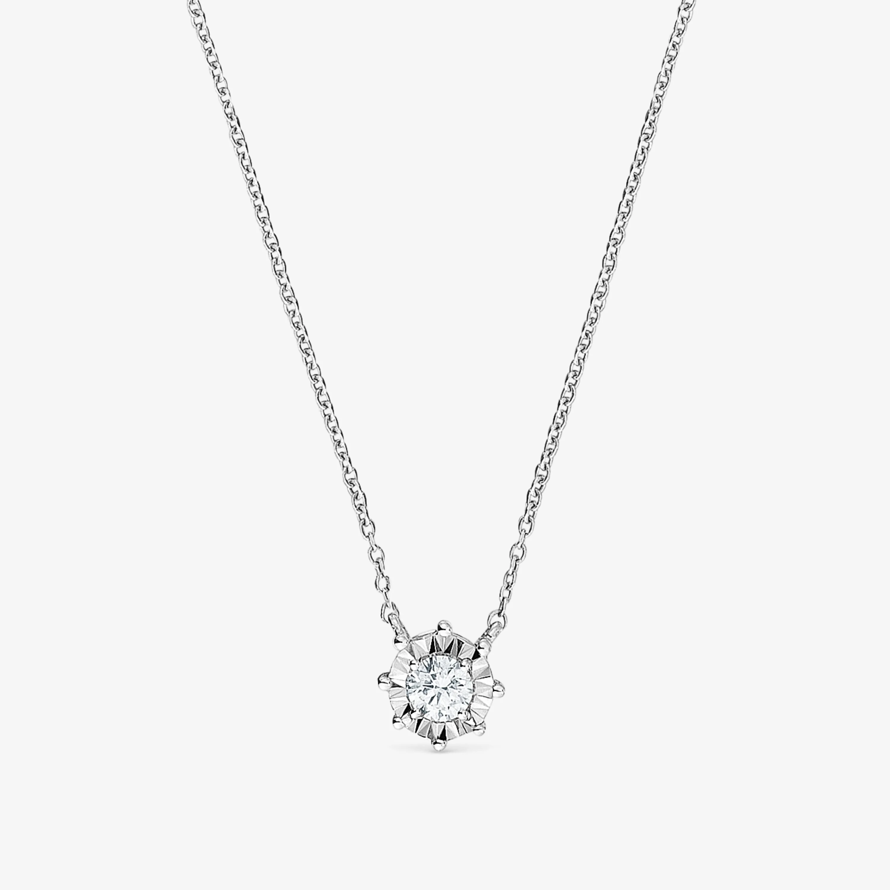 18K white gold Les Classiques Necklace with small Diamond rosette - 1