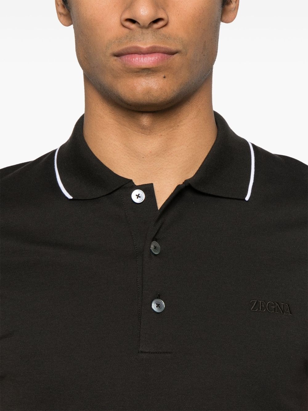 stretch-cotton polo shirt - 4
