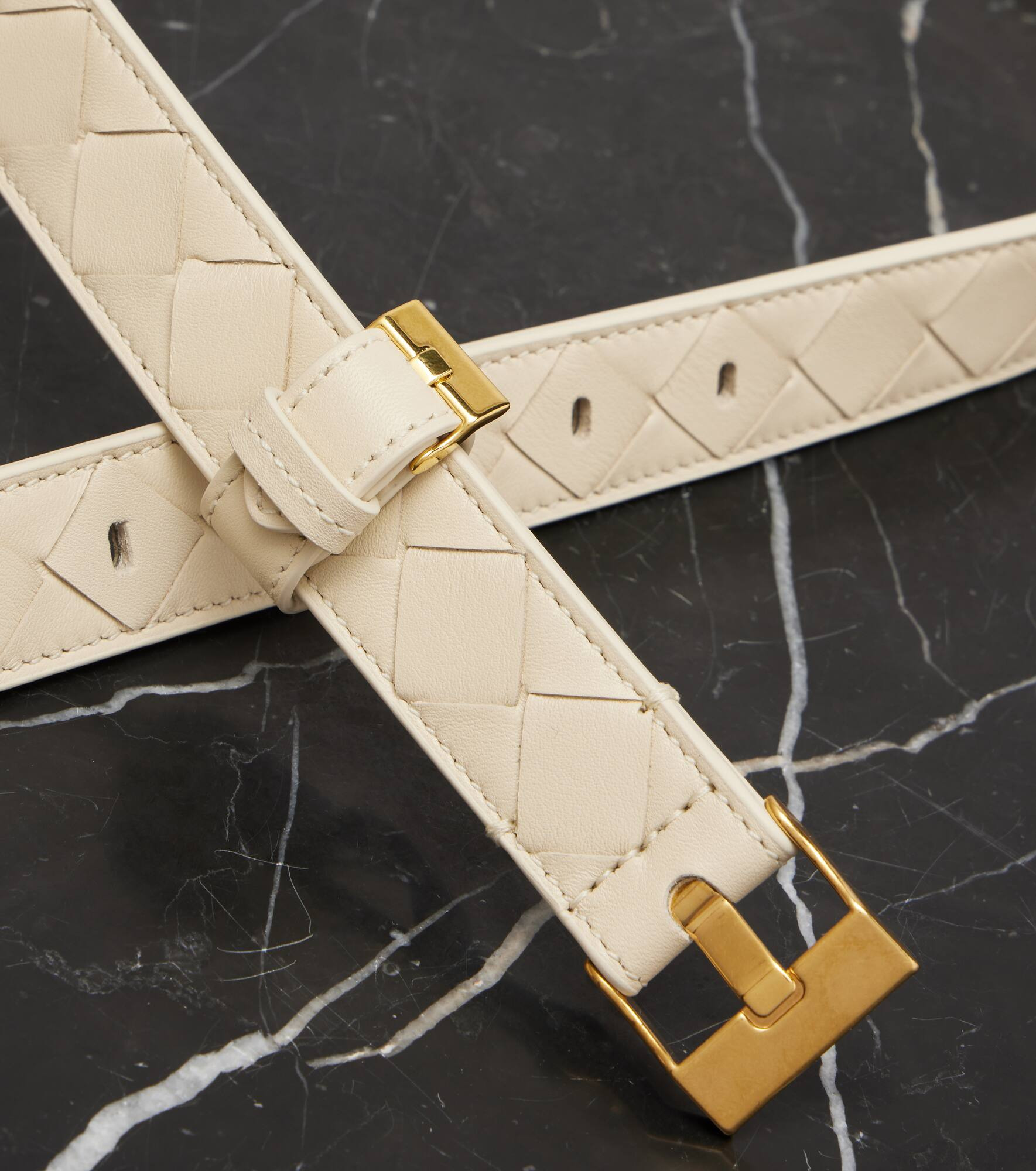 Intrecciato leather belt - 3