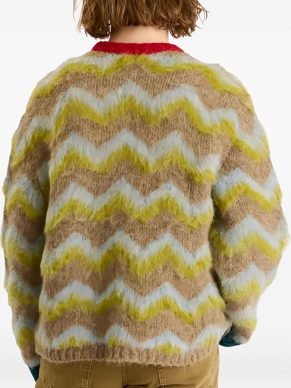 zig-zag wool-blend knit sweater - 3
