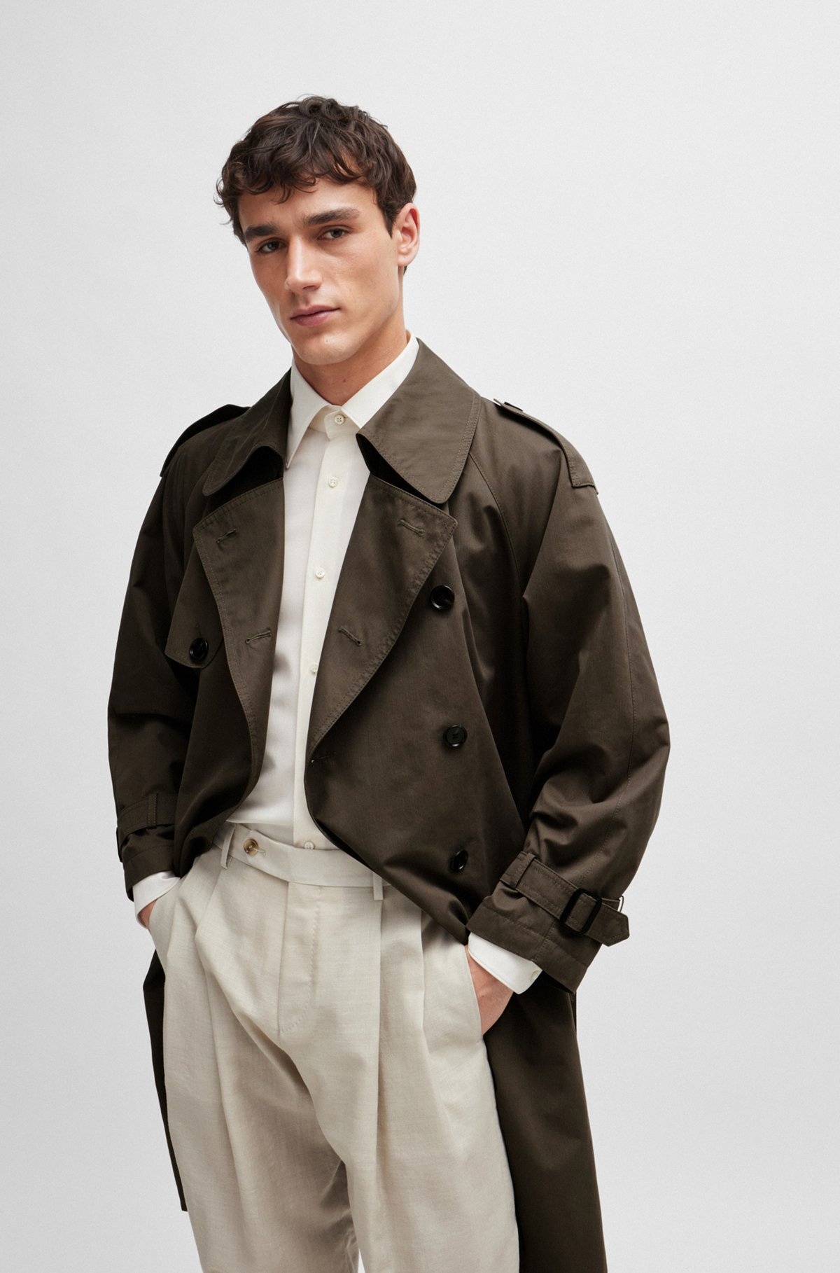 DOUBLE-BREASTED TRENCH COAT - 6