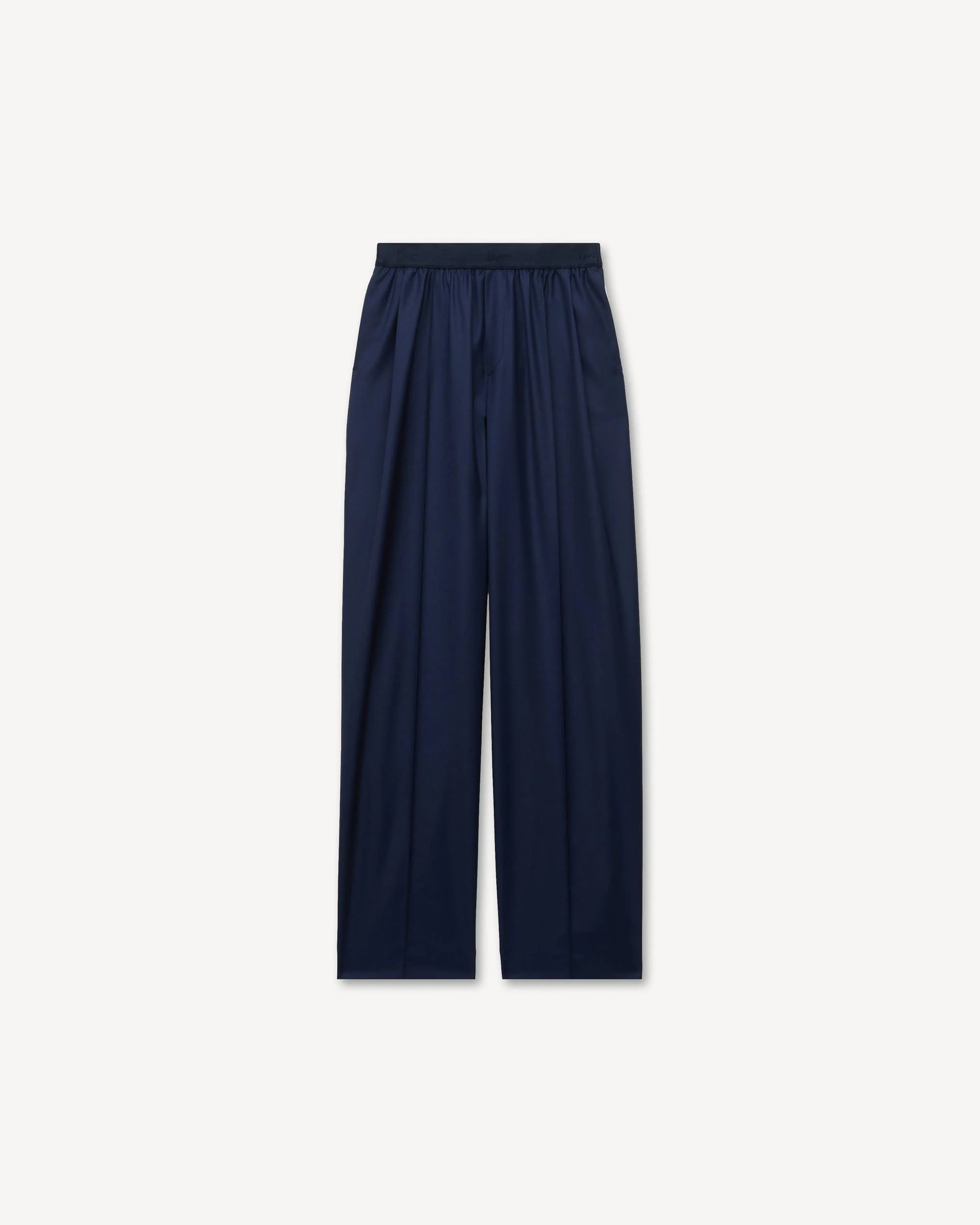 Elasticated pants in virgin wool - 1